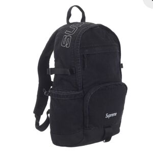 Supreme black denim backpack Japan (FW25)